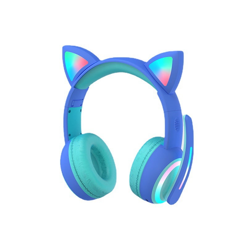 JUND Wireless Bluetooth Gaming Headphones, Cat Ear Headset with LED