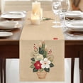 thumbnail image 3 of Table Runners 72 Inches Long Dress Scarves, Cherry Blossoms Farmhouse Kitchen/Dining Table Runner, Coffee Tablerunners, Japanese Spring Floral Leaves Vintage Beige 14x72 Inch, 3 of 9