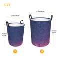 thumbnail image 3 of Fotbe Violet Glitter Cesto de Ropa con Asas, Cesto Impermeable de Gran Capacidad, Bolsa de Lavado para Dormitorio, Cesto de Ropa con Ruedas y Asas-Small, 3 of 6