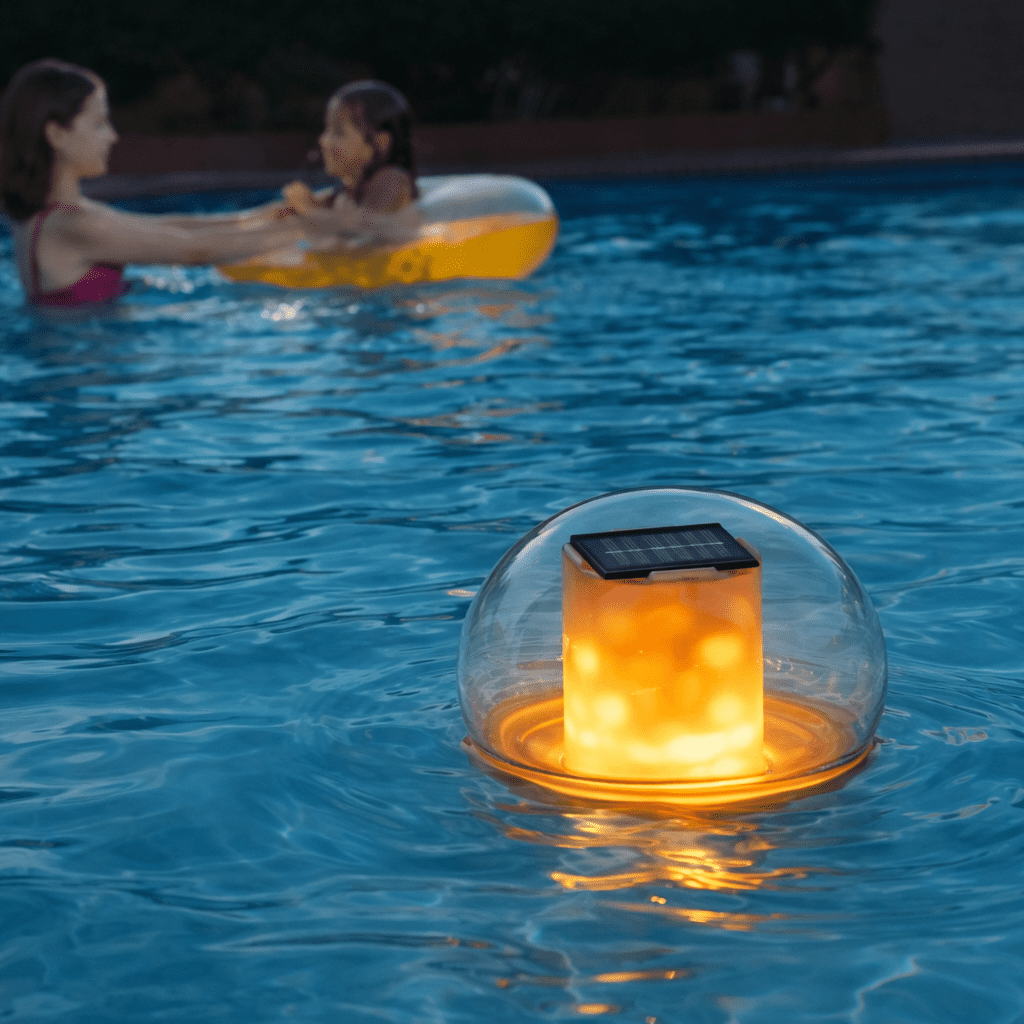 Merkury Innovations HGlo 2-Pack 11.8-inch Solar Floating Pool Orbs - Warm White LED Lights
