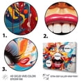 thumbnail image 3 of Designart "Colorful Liquid Portrait Pop Art" People Floater Framed Wall Decor, 3 of 7