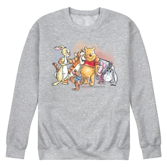 Winnie the Pooh - Pooh And Group Watercolor - Men's Crew Fleece Sweatshirt