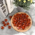 thumbnail image 6 of HUIANER 100PCS Orange Decorative Flat Glass Marbles 17-19mm Rock Vase Filler Mixed Color for Fish Tank Table Scatter Decor, 1LB, 6 of 8