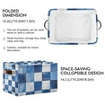 thumbnail image 2 of Yayeee Canvas Storage Basket with Handles for Shelves Fabric Bins Closet Organizer, Blue and Gray Plaid Pattern, 2 of 8