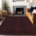 thumbnail image 6 of HomeRoots 665222 8 x 10 ft. Red & Black Medallion Washable Machine Made Rectangle Area Rug with UV Protection, 6 of 9
