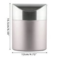 thumbnail image 2 of Desktop Dustbin Small Trash Can Stainless Steel Bin 1.5 L Swing Lid Fit for Bathroom Kitchen Countertop Car Office Desk, 2 of 14