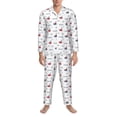 thumbnail image 3 of Lsque Colored Sail Boats Pattern Long Sleeve Pajama Set for Men - Soft 2-Piece Sleepwear and Loungewear Set with Pockets, Comfy Nightwear-Medium, 3 of 7