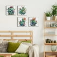 thumbnail image 4 of Cactus Wall Art for Bathroom Decor Succulent Pictures Wall Decor Watercolor Green Plants Canvas Prints Colorful Spiny Flower Posters Botanical Paintings Mexican Artwork Home Decorations 12x12” 4Pcs, 4 of 6