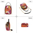 thumbnail image 3 of FORMRS Crossbody Bag for Women Quilted Travel Shoulder Cell Phone Purse with Chain Strap Handbag, Purple Hand Drawn Floral, 3 of 7