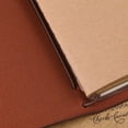 thumbnail image 3 of Cuaderno de viaje clásico de cuero PU, diario personalizado, Bloc de notas recargable (marrón oscuro), 3 of 6
