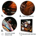 thumbnail image 3 of Designart "Furious Velocity On Two Wheels III" Motorcycle Canvas Prints, 3 of 7