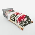 thumbnail image 2 of Ambesonne Retro Bedding Set 3 Pcs, America Themed Car Print Art, Twin XL, Cream Grey Red, 2 of 2