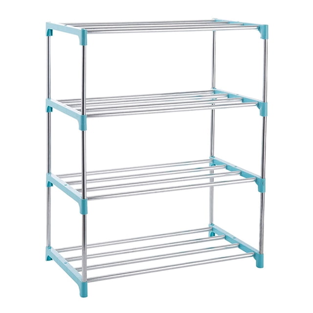 Cateissary Estante para zapatos de 4 niveles, estante para zapatos, tubo de Metal, ahorro de espacio, organizador de almacenamiento para pasillo, Almacenamiento y organización del hogar