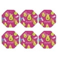 thumbnail image 2 of Balery 6 Pcs Pink Green Avocadoleather Coasters Set, Drink Table Cup Coasters For Living Room Kitchen Coffee Decor, 2 of 9
