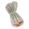 thumbnail image 1 of Juego de Brochas de Maquillaje Portátil Shell, Cerdas Sinticas Suaves, Diseño Único de Concha Con Espépejo, 5 Brochas para Maquillaje Fino, Fácil de Limpiar, 1 of 7