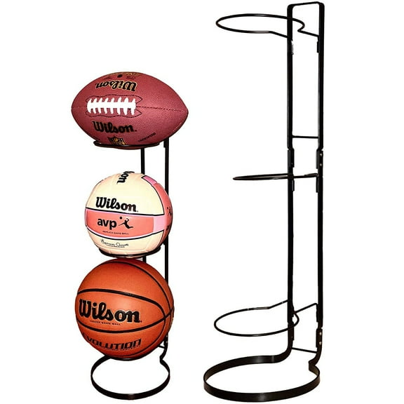Sports Ball Organizer Storage Holder Rack Display with 3-Tier for Gym, Garage, or Bedroom
