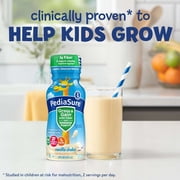 PediaSure Grow & Gain with Fiber & Immune Support, Vanilla, 8-fl-oz Bottle, Pack of 24