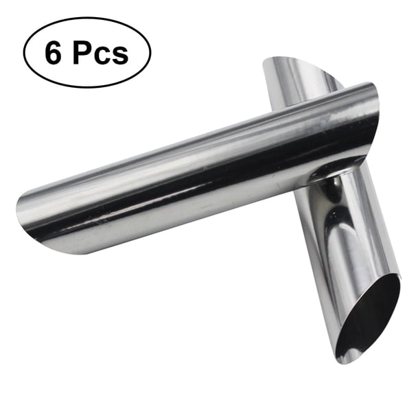 EeaseMX 6 moldes cilíndricos de acero inoxidable para hacer croissants, moldes para repostería, mini tubos para hornear