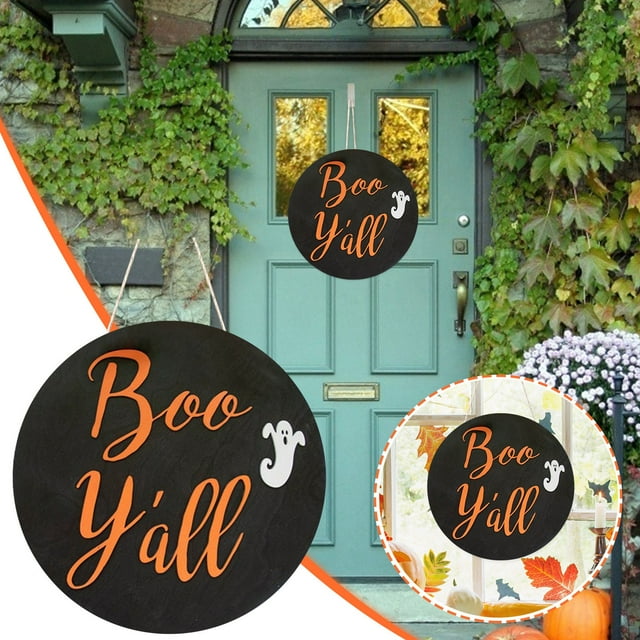 Clearance! Home Halloween Garden Decorative Wall Ornament Hanging Welcome Sign Decoration & As Show