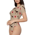 thumbnail image 2 of The Xecao German Shepherd Dog Women's Crew Neck Body Suit, a short-sleeved bodysuit and basic swimsuit, both comfort and style for dating and daily life, 2 of 9