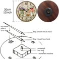 thumbnail image 4 of Silent Quartz Movement Lavender Vase Cage Clock, Broad Application Decorative Wall Clock for Various Locations, 4 of 5