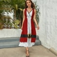 thumbnail image 3 of Santa Claus Suit Fashion Statement Womens Night Club Maxi Dress V Neck Sleeveless Bohemia Long Dresses, 3 of 9