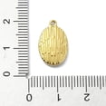 thumbnail image 3 of 10 pc Ion Plating(IP) 304 Stainless Steel Pendants Real 18K golden Plated Oval with Cross 16.5x10.5x2.5mm Hole: 1.5mm, 3 of 3