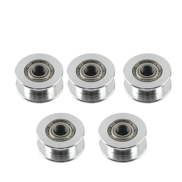 5 poleas de distribución de correa de aluminio 2GT para impresora 3D (ancho 6 mm, 20 dientes, diámetro 5, sin dientes)