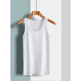 thumbnail image 1 of Débardeurs 100 % Coton Sans Manches à Col Ras du Cou, T-Shirts Basiques Unis, Camisoles, Lot de 4 - Blanc, 1 of 2