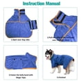 thumbnail image 4 of Toalla de baño para secado de perros, material de microfibra, albornoz absorbente de secado rápido para perros, higroscópico de secado rápido para mascotas, cuello y cintura ajustables, 4 of 5