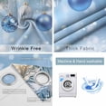 thumbnail image 4 of Blue Christmas Blackout Curtains for Bedroom/Living Room, Thermal Insulated Kitchen Curtains, Christmas Balls Xmas Snowflake Grommet Darkening Window Treatment Drapes 52"x84"x2, 4 of 8
