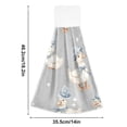 thumbnail image 2 of Haosy 2 Pack Kitchen Wash Cloths with Hanging Loops Absorbent Absorbent Quick Drying Hand Towels, Ducks with Hat and Stars, 2 of 7