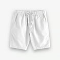 thumbnail image 7 of NAISIBABY Boys Bermuda Shorts Size 6, Summer Fashion Drawstring Active Fit Kids Casual Shorts with Pockets White, 7 of 7
