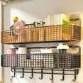 thumbnail image 5 of Wall Mounted Metal Storage Basket Organizer Kitchen Bathroom Shelf Rack Space Saving Hanging Basket For Kitchen Bathroom Laundry Room Home Organization Use, 5 of 6