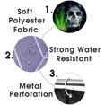 thumbnail image 7 of 4PCS Skull Shower Curtain Sets with Rugs, Waterproof Fabric Black Shower Curtain, Gothic Goth Skeleton Spooky Bohemian Floral Rose Flower Ferns Plant Leaves Moon Star Mushroom Bathroom Decor, 7 of 7