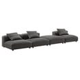 thumbnail image 5 of Modway Solace 4-Piece Modular Upholstered Fabric Sectional Sofa in Charcoal, 5 of 10