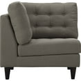 thumbnail image 2 of Modway Empress Upholstered Fabric Corner Sofa in Granite, 2 of 3