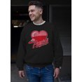 thumbnail image 2 of Pure Passion Emoji - Bold Heart Graphic Men's Sweatshirt, 2 of 4