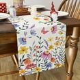 thumbnail image 3 of Spring Floral Table Runner, Colorful Flowers Farmhouse Home Kitchen Dining Table Decoration, 13 x 72 Inch, 3 of 6