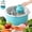 Blue, variant on Automatic Fruit and Vegetable Spinner & Strainer, Electric Salad Spinner with 12-Brush Washer, 1500mAh Rechargeable, Blue