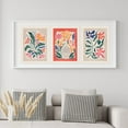 thumbnail image 3 of PixonSign Adhesive Canvas Print Wall Art Set - Botanical Jungle Flower Posters - Set of 3 Multicolor Floral Prints Pastel Boho Illustration Wall Décor for Preppy Room - 12"x16"x3 Unframed, 3 of 5