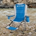 thumbnail image 3 of Wakeman Outdoors 300lb Capacity Portable Camping Chair with Foot Rest, Blue, 3 of 10