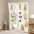 thumbnail image 3 of Homewish Kawaii Capybara Blackout Curtains Set of 2 (52x84 Each) For Preppy Kids Children,Cartoon Animal Window Curtains,Cute Wildlife Crocodile Curtains and Drapes,Microfiber Bedroom Decor, 3 of 6