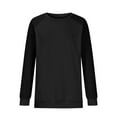 thumbnail image 6 of FAIWAD Women's Fall Winter Long Sleeve Round Neck Solid Color Cable Knit Plus Size Pullover Sweater Tops, 6 of 7