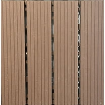 Interlocking Deck Tiles 44 Pack, 12x12 Inch Waterproof Outdoor and Indoor Flooring for Patio Pool Garden Backyard Balcony, Brown Easy Installation Durable Surface