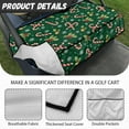 thumbnail image 5 of Yuyamidu Candy Canes Golf Cart Seat Covers Poinsettia Golf Cart Seat Towel Blanket with 4 Front Pockets Club Car Cushion Covers Golf Cart Accessories, Green Christmas, 5 of 7