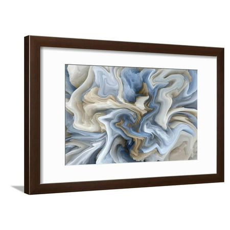 Navy Blue Abstract Art Marble Stone Background Texture, Abstract Mottled Grunge Background Texture with Spotty Pattern Wal Blue Living Room Art Framed Print Wall Art By traveler5 ()