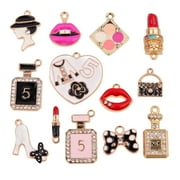 Veki For Women Bling Silver Shoe Gold Charms Decoration Assorted Charms Gold Shoe Home DIY Swing Pig Car Mirror Hanging