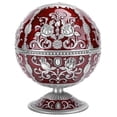 thumbnail image 1 of Noref Metal Ashtray, Ashtray With Lid, Wine Red Three‑Dimensional Dragon Relief Pattern, For Home Office, 1 of 8
