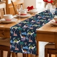 thumbnail image 5 of Table Runner - 36 Inch Long, Tropical Palm Trees Kitchen Dining Table Runner Dresser Scarves, Desert Camels Houses Aloe Vera Black Farmhouse Decor for Coffee Tables Wedding Party Banquet, 5 of 8